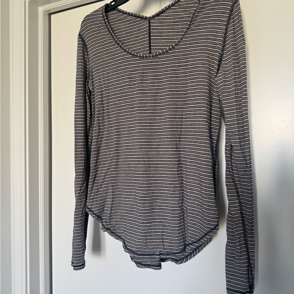 Lululemon striped Long Sleeve Top